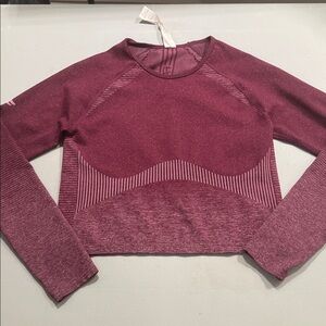 Fabletics Womens Burgundy Long Sleeve Top Size Medium